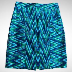 MILLY OF NEW YORK VINTAGE ABSTRACT PENCIL SKIRT 4